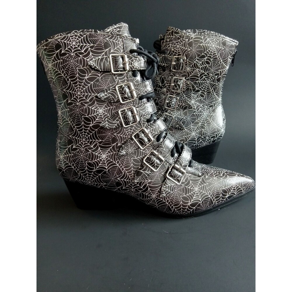 NIB STRANGECVLT Coven Spiderweb Boot US Women's Size 11 Strangecult
